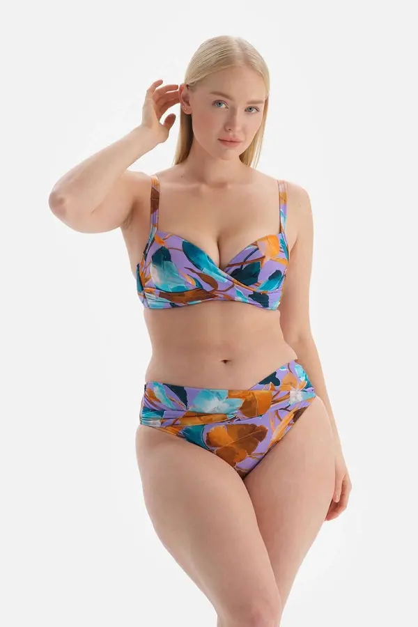 Dagi Dagi Lilac - Uljno zeleni bodybuilding bikini top s korzetom