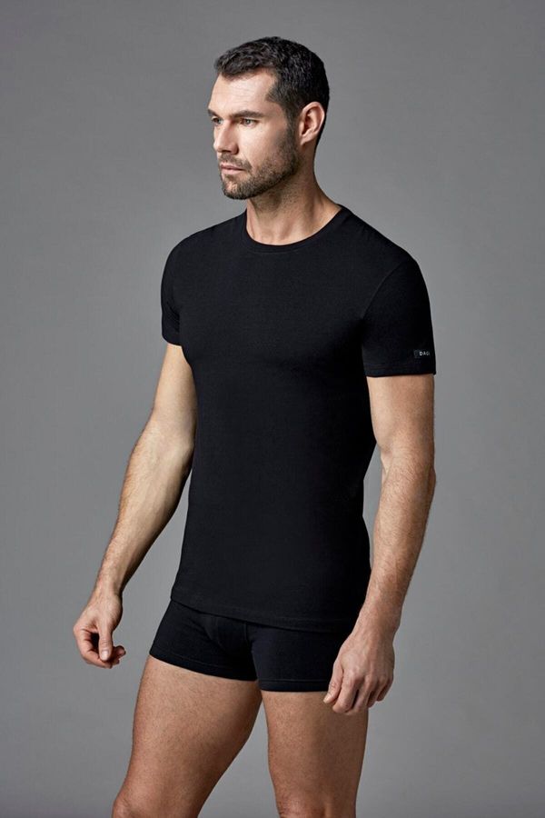 Dagi Dagi muška crna kompaktna majica s O-izrezom