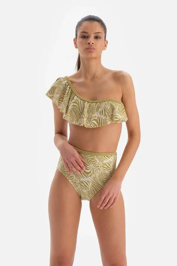 Dagi Dagi Pistacija Flounce Bikini Top