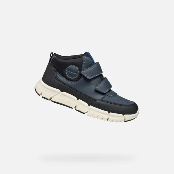 GEOX Dark blue boys' ankle boots Geox Flexyper - Boys