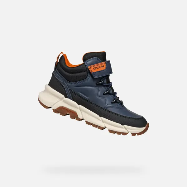 GEOX Dark blue boys' ankle boots Geox Flexyper Plus - Boys