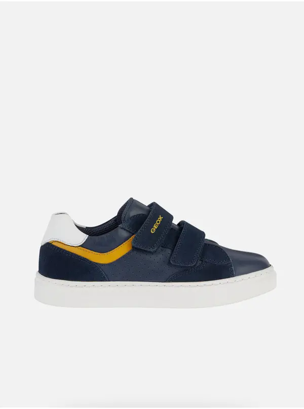 GEOX Dark Blue Boys' Leather Sneakers Geox Nashik Boy - Boys