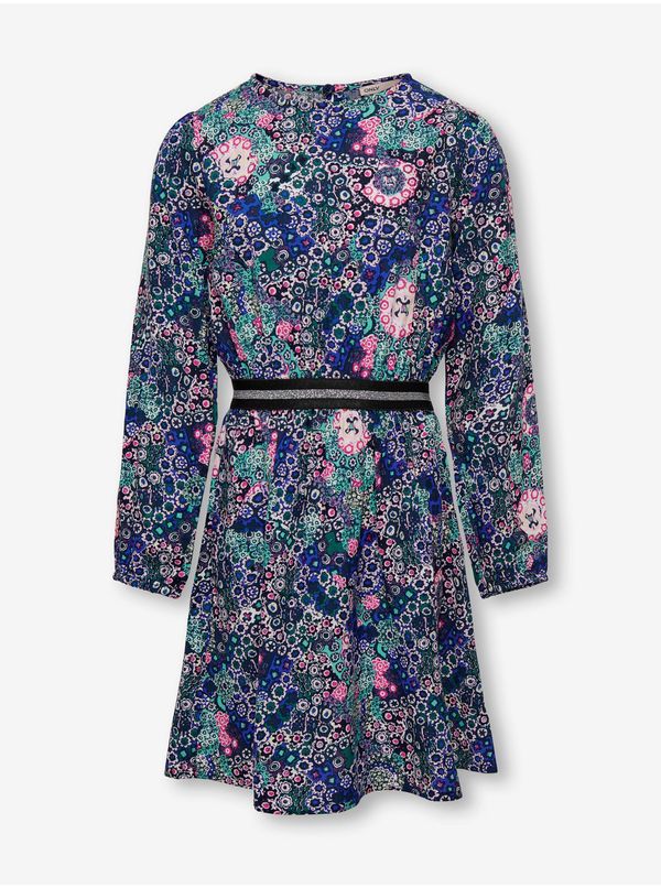Only Dark blue girl's floral dress ONLY Gitta - Girls