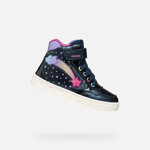 GEOX Dark Blue Girls Geox Skylin Sneakers - Girls