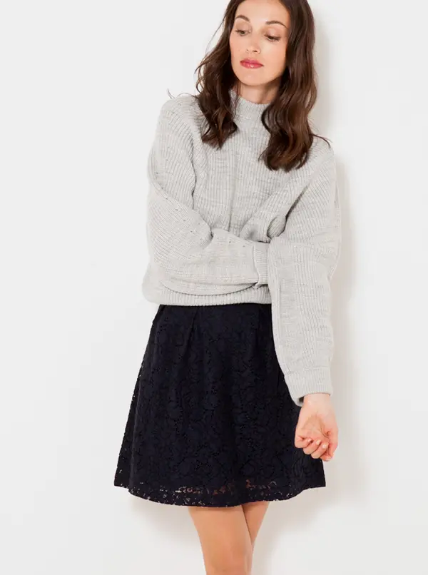 CAMAIEU Dark blue lace skirt CAMAIEU - Women