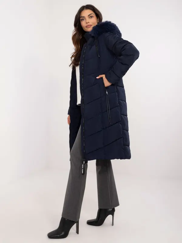 Factory Price Dark blue long winter jacket