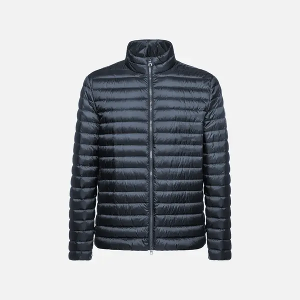 GEOX Dark Blue Men's Quilted Jacket Geox Warrens - Mens