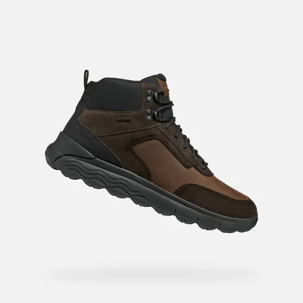 GEOX Dark Brown Men's Ankle Boots Geox Spherica 4X4 ABX - Men's