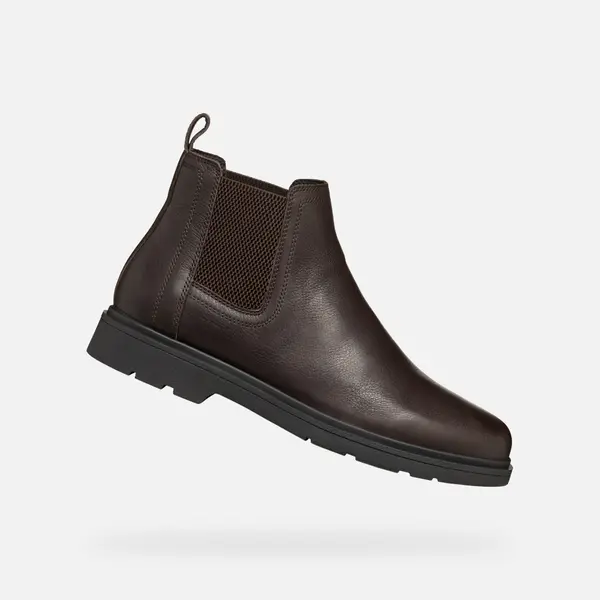GEOX Dark brown men's ankle boots Geox Spherica EC1 - Men's