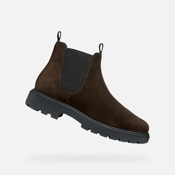 GEOX Dark brown men's ankle boots Geox Spherica EC7 - Men's