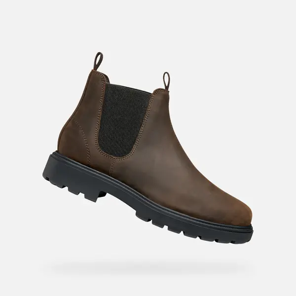 GEOX Dark brown men's ankle boots Geox Spherica EC7 - Men's