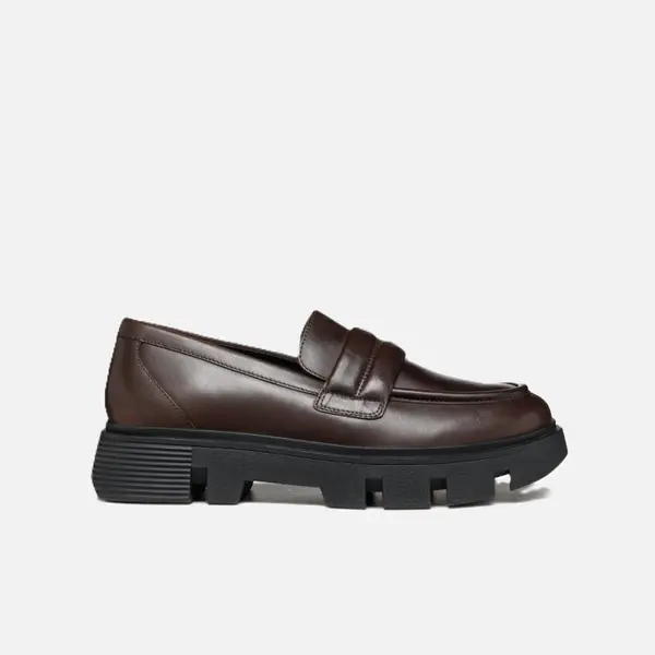 GEOX Dark brown women's moccasins Geox Vilde - Women's