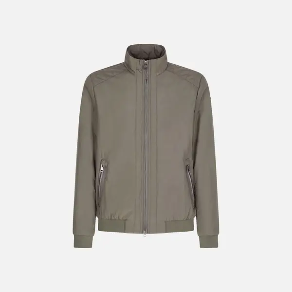GEOX Dark Green Men's Quilted Jacket Geox Damiano - Mens