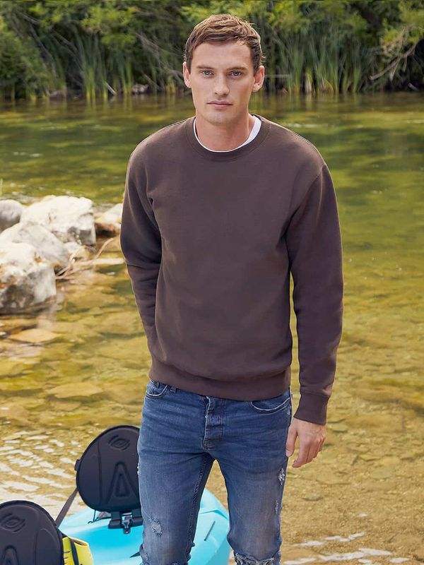 Fruit of the Loom Dark Grey Men's Sweatshirt Set-in Sweat Fruit of the Loom