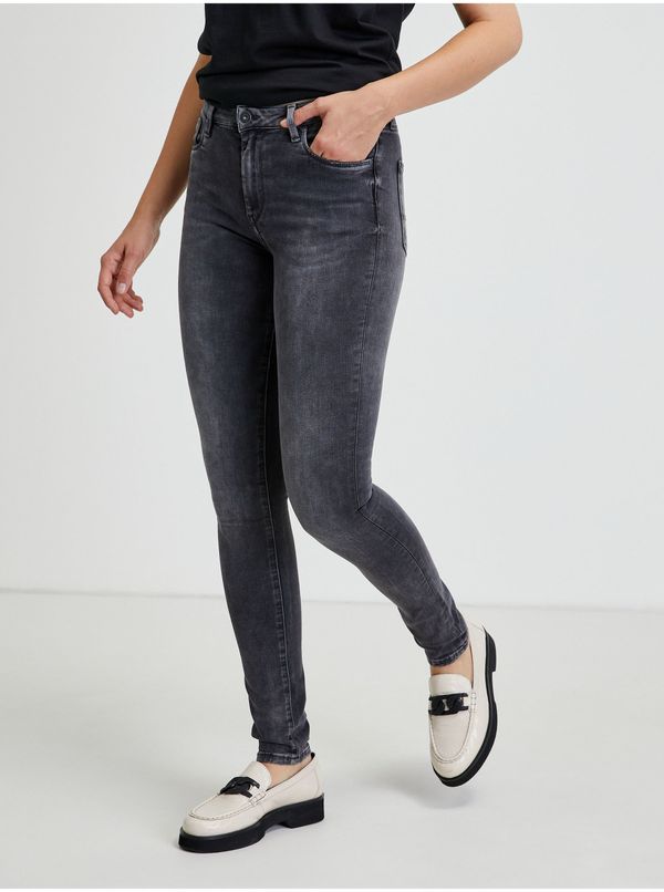 Pepe Jeans Dark Grey Womens Slim Fit Jeans Jeans Regent - Women