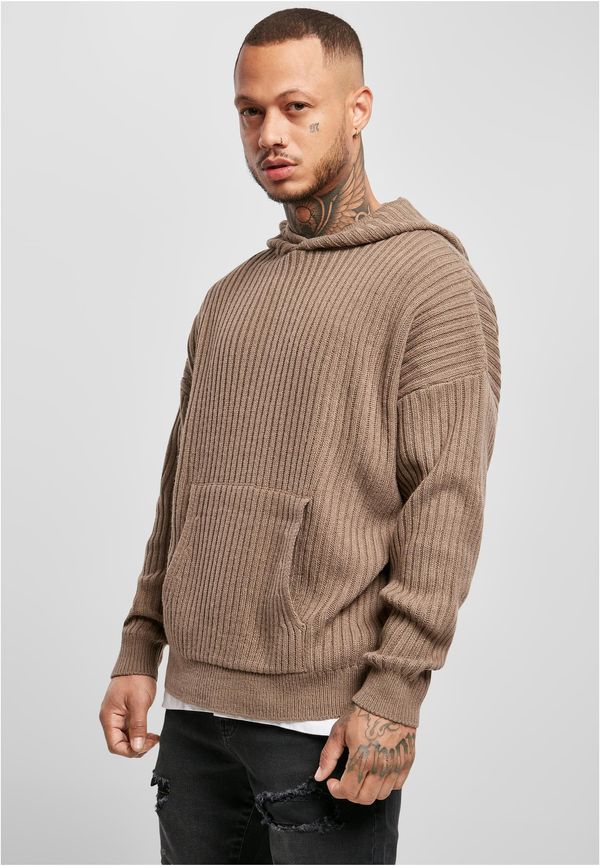 UC Men Dark khaki knitted hoodie