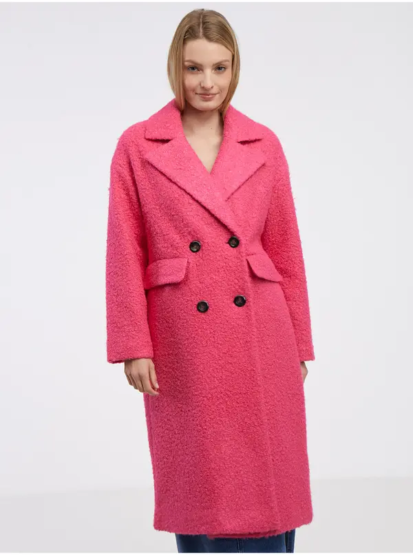 Only Dark pink women's coat ONLY Valeria - Women