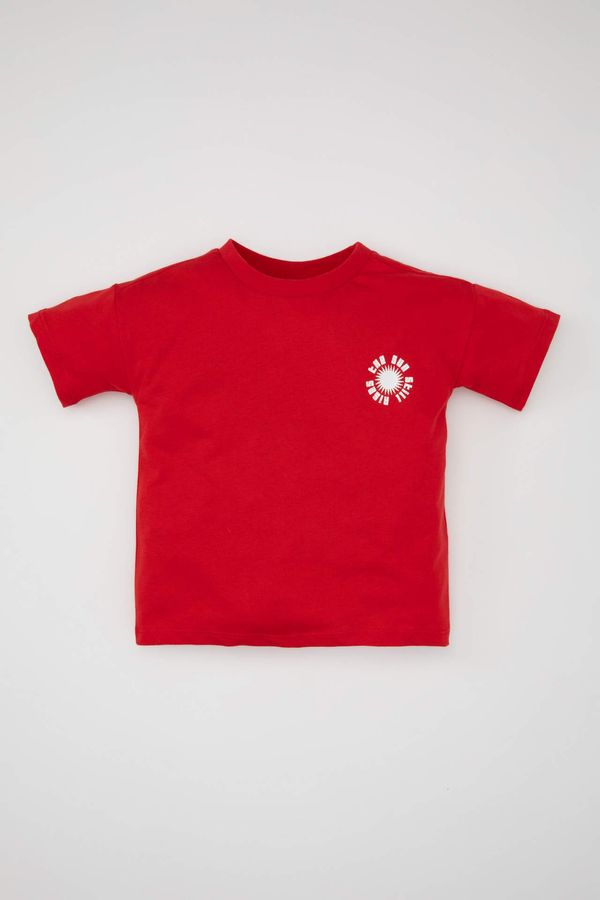 DEFACTO DEFACTO Baby Boy Crew Neck Printed Short Sleeve T-Shirt