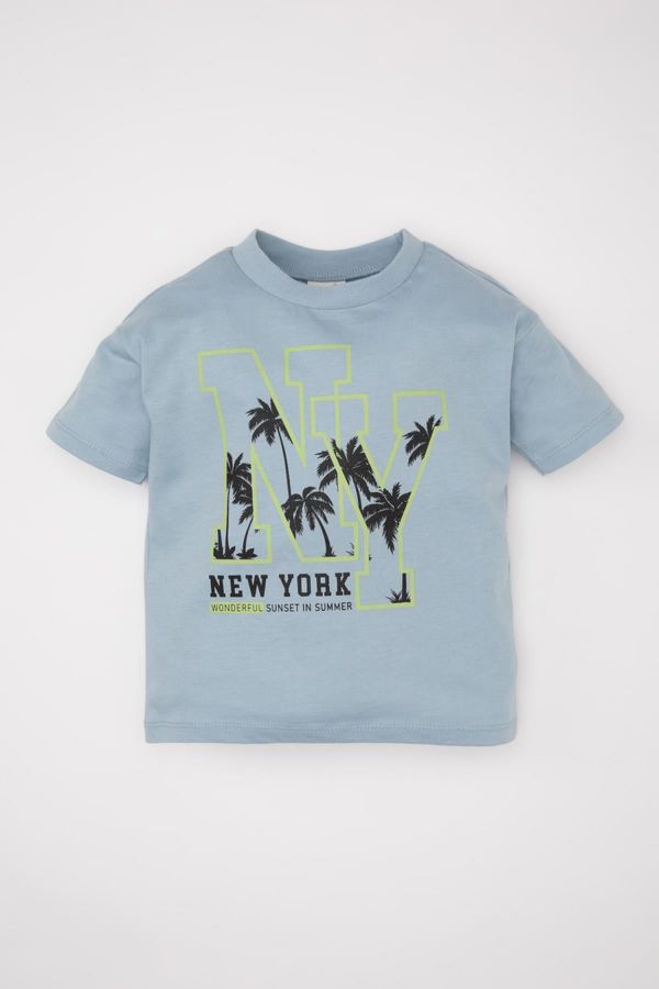 DEFACTO DEFACTO Baby Boy Crew Neck Printed Short Sleeve T-shirt