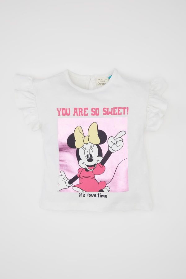 DEFACTO DEFACTO Baby Girl Disney Mickey & Minnie Short Sleeve T-shirt