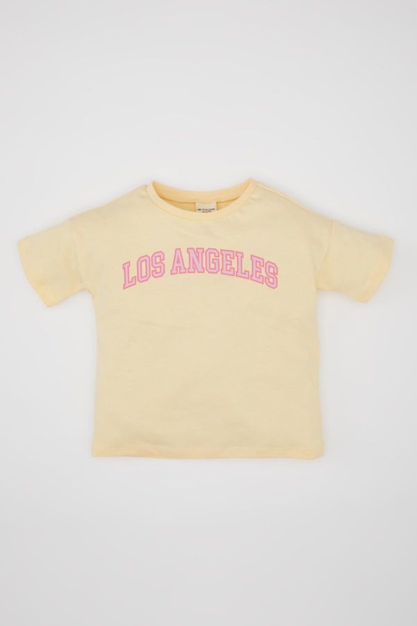 DEFACTO DEFACTO Baby Girl Printed Short Sleeve T-shirt