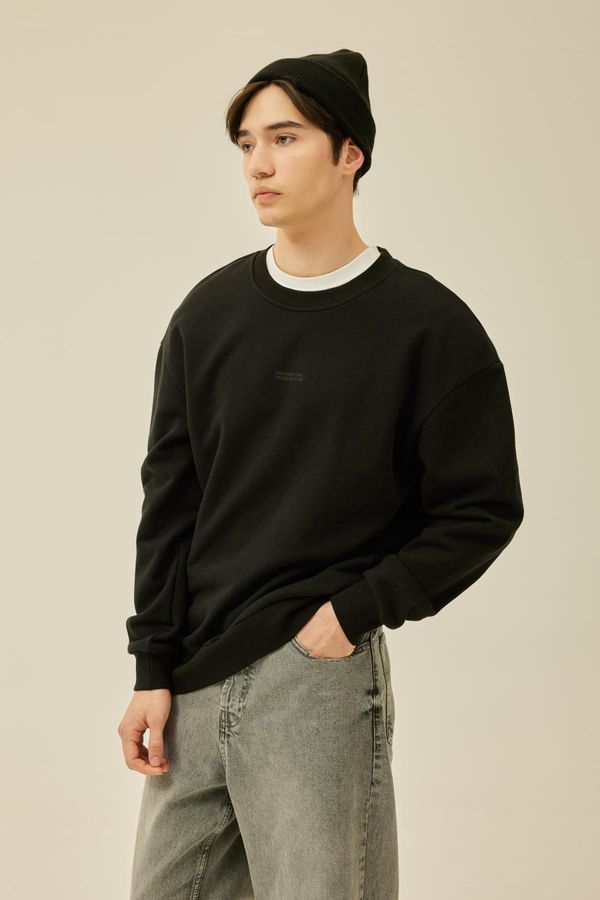 DEFACTO DEFACTO Boxy Fit Crew Neck Printed Sweatshirt