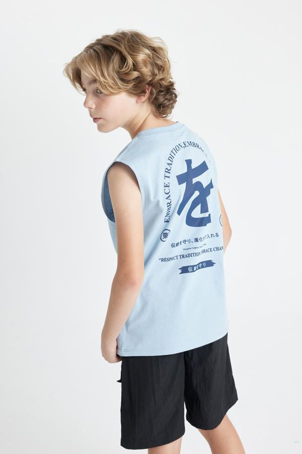 DEFACTO DEFACTO Boy's Crew Neck Printed Undershirt