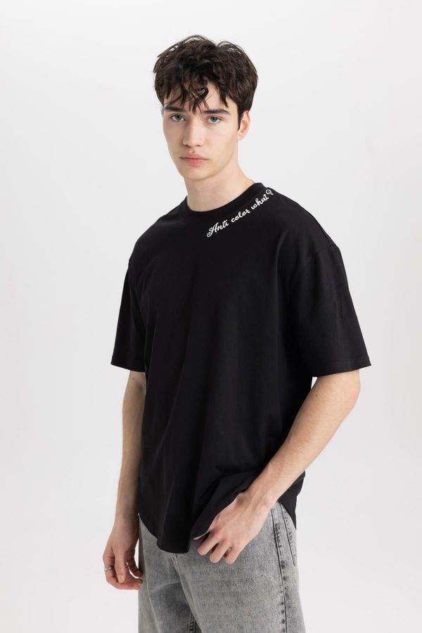 DEFACTO DEFACTO Comfort Fit Crew Neck Printed Short Sleeve T-Shirt