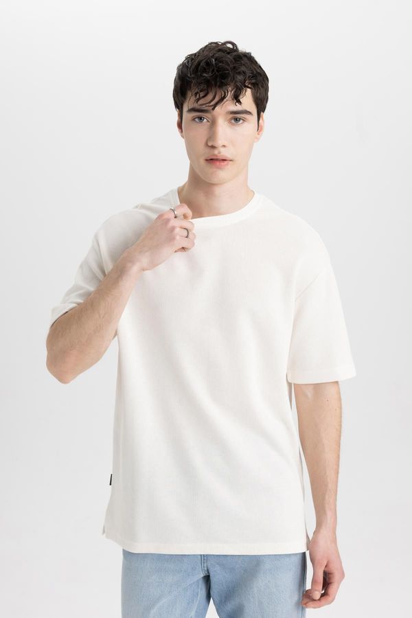 DEFACTO DEFACTO Comfort Fit Crew Neck Short Sleeve Heavy Fabric T-Shirt