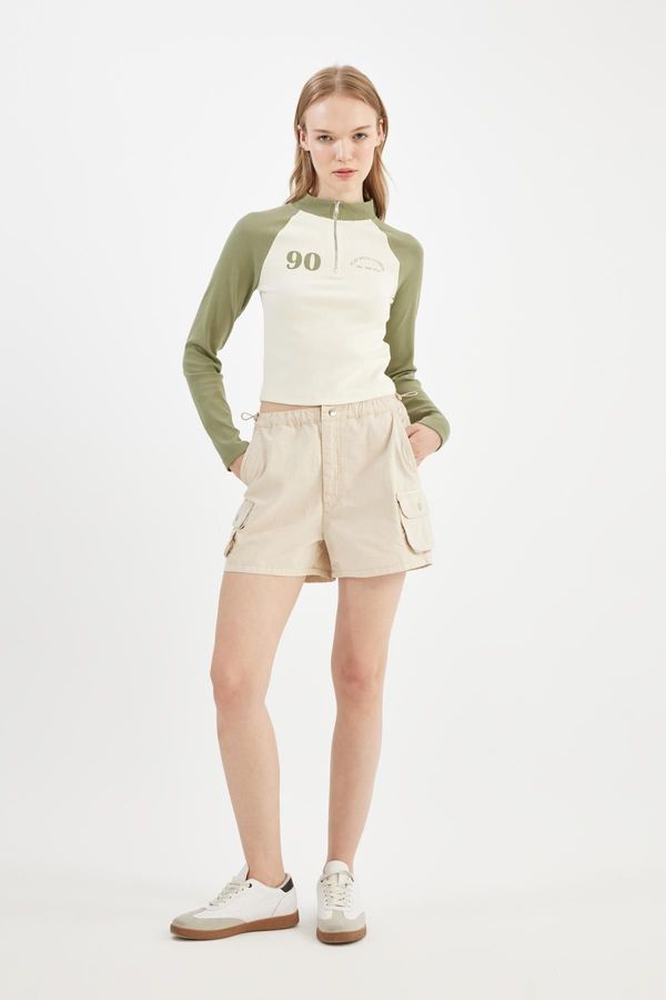 DEFACTO DEFACTO Cool Regular Fit Normal Waist Short Leg Gabardine Shorts