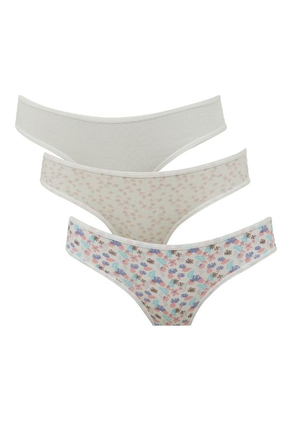 DEFACTO DEFACTO Fall In Love Patterned 3-Pack Slip Panties