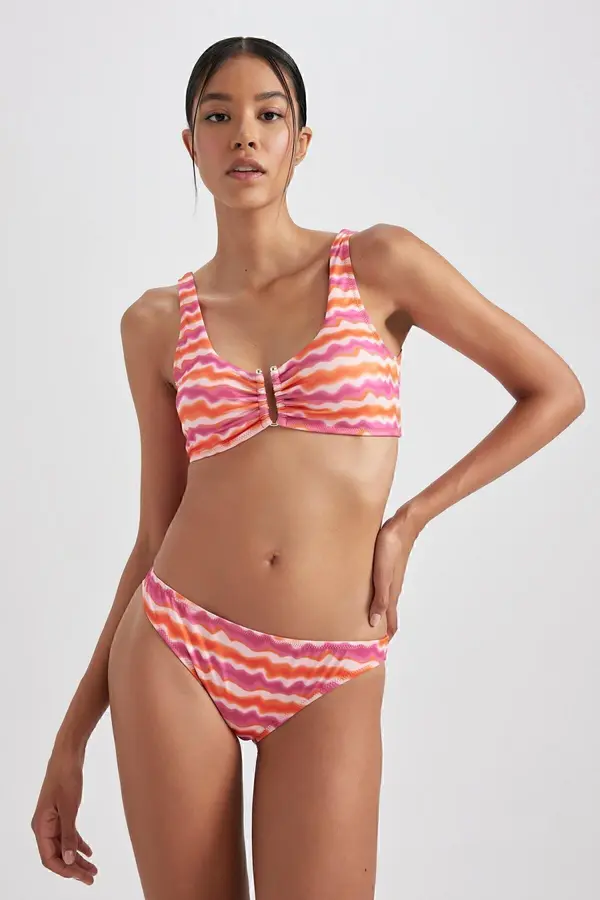 DEFACTO DEFACTO Fall In Love Regular Fit Patterned Bikini Bottom