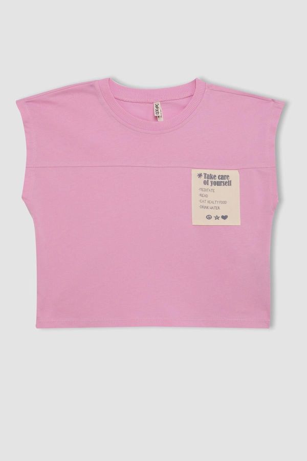DEFACTO DEFACTO Girls Boxy Fit Printed Short Sleeve T-Shirt