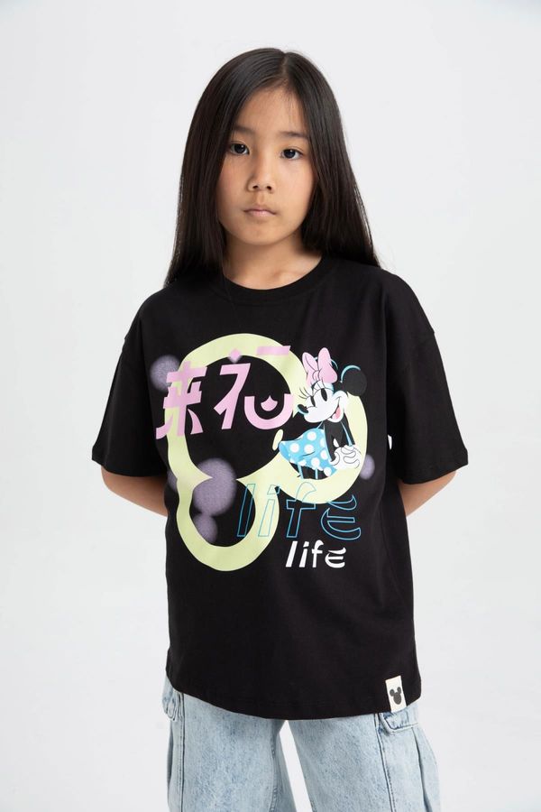 DEFACTO DEFACTO Girls Disney Mickey & Minnie Oversize Fit Short Sleeve T-Shirt