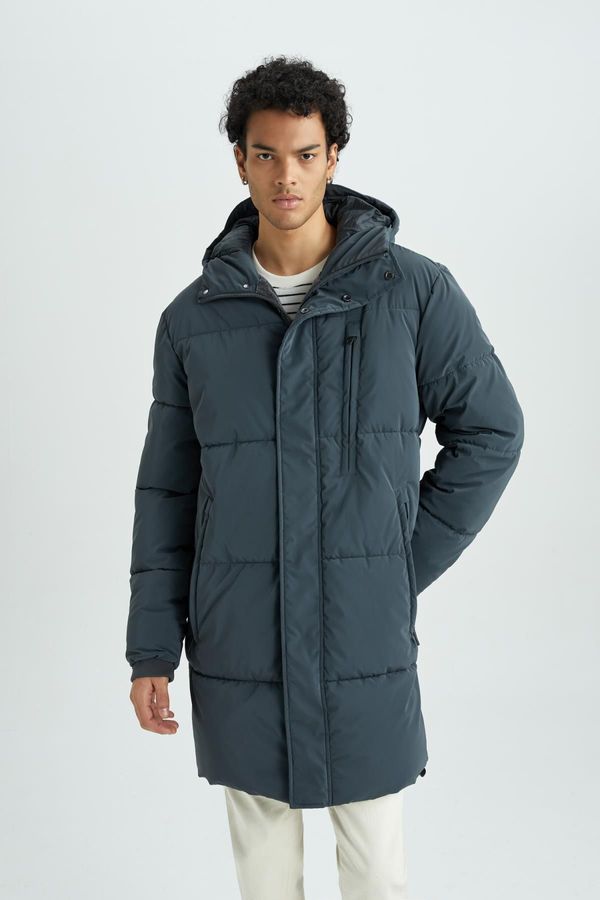 DEFACTO DEFACTO Hooded Faux Für Lined Puffer Coat Parka
