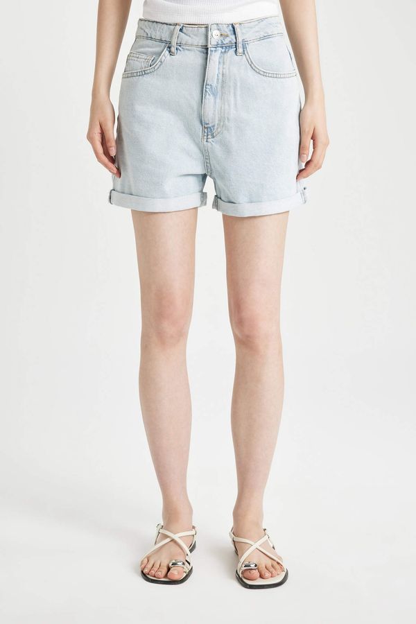 DEFACTO DEFACTO Mom Fit Jean High waist Folded Leg Short