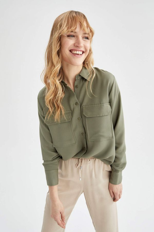 DEFACTO DEFACTO Oversized Long Sleeve Viscose Shirt