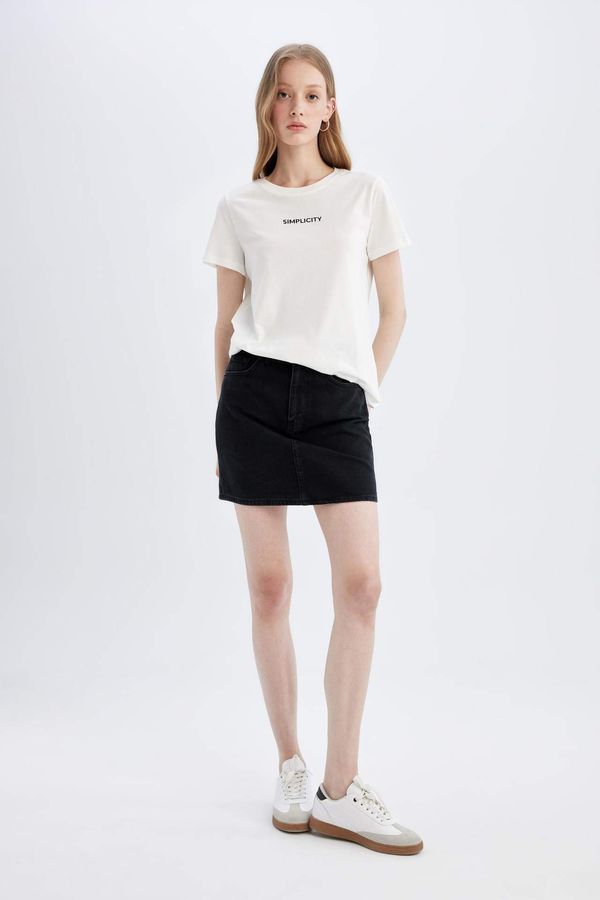 DEFACTO DEFACTO Regular Fit Jean Mini Skirt
