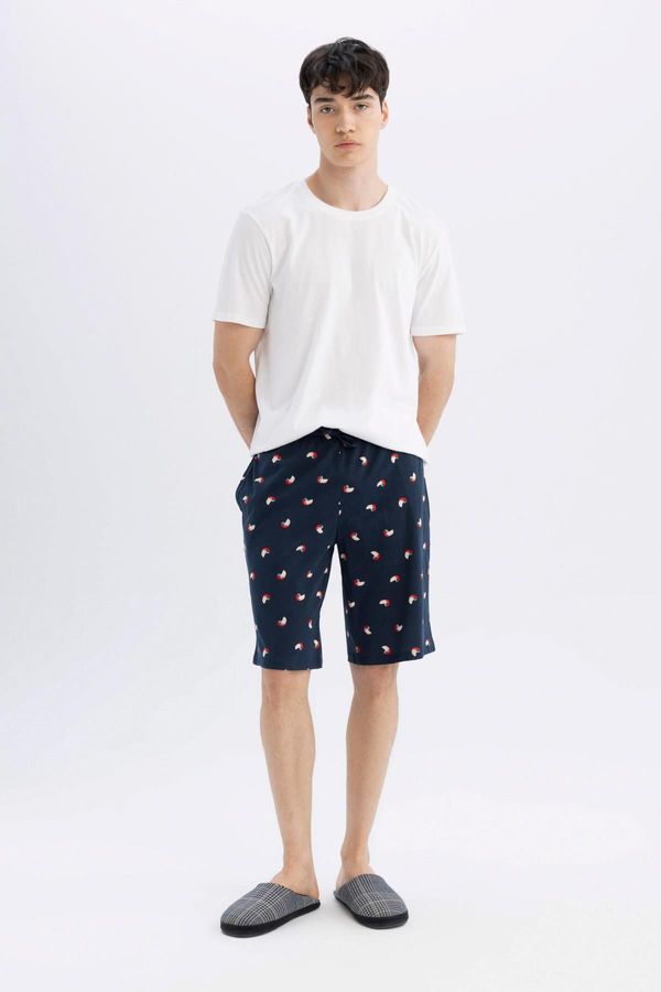 DEFACTO DEFACTO Regular Fit Patterned Pocket Shorts Pajama Bottoms