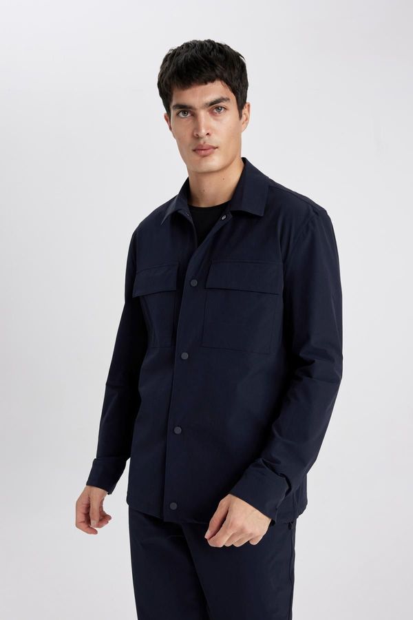 DEFACTO DEFACTO Regular Fit Polo Neck Shirt Jacket