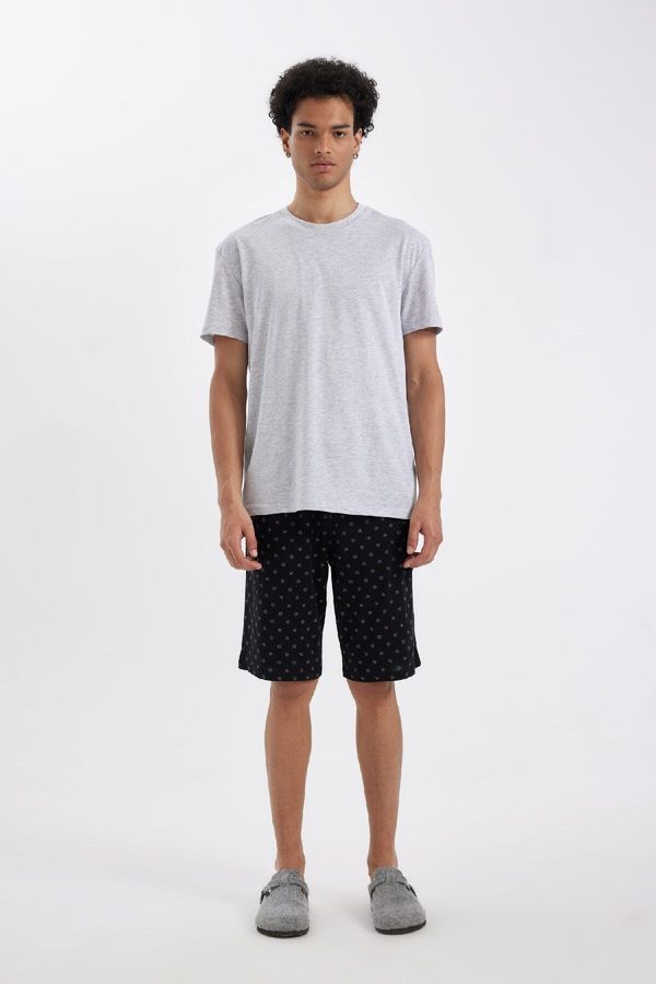 DEFACTO DEFACTO Regular Fit Short Sleeve Pajama Set with Shorts