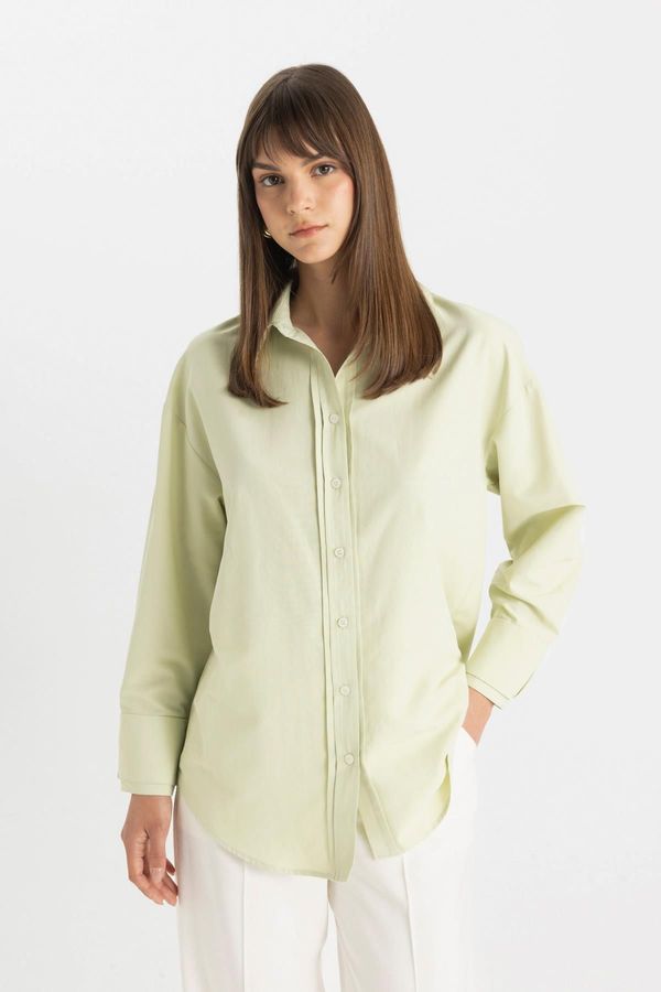 DEFACTO DEFACTO Relax Fit Poplin Long Sleeve Shirt Tunic