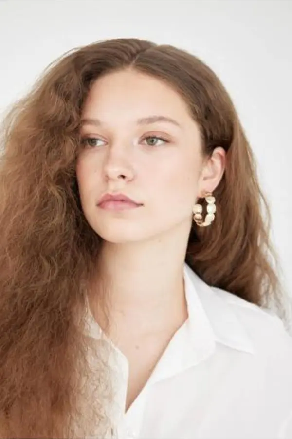DEFACTO DEFACTO Women's Hoop Gold Earrings