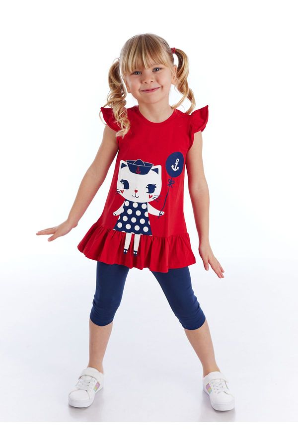 Denokids Denokids Sailor Cat Girl Child Tunic Leggings Suit