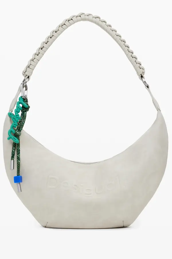 DESIGUAL Desigual bijela torbica s ukrasnim privjeskom