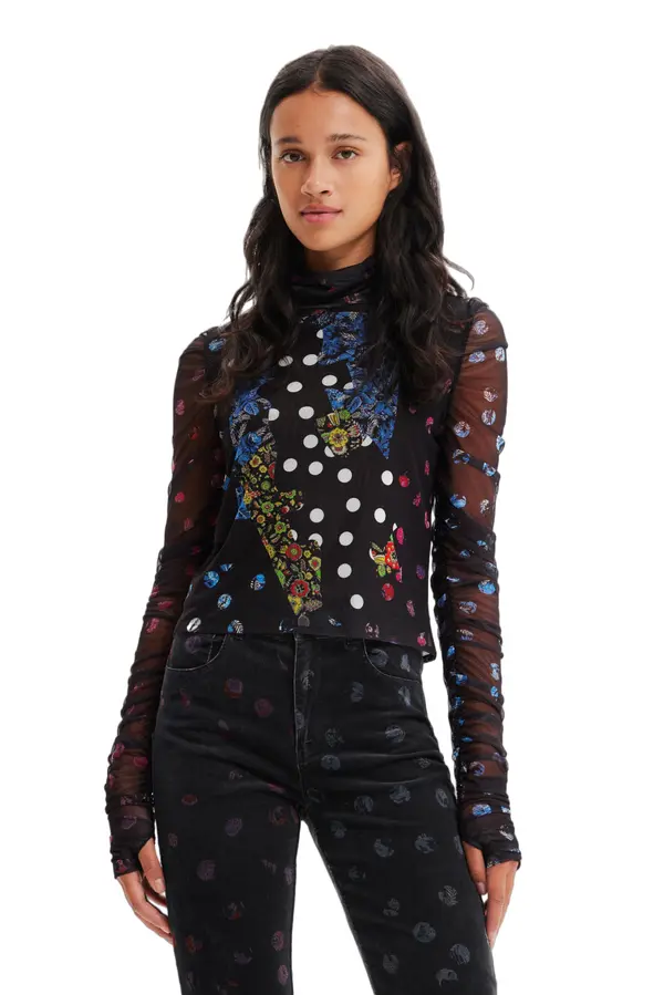 DESIGUAL Desigual bluza s uzorkom dolčevita