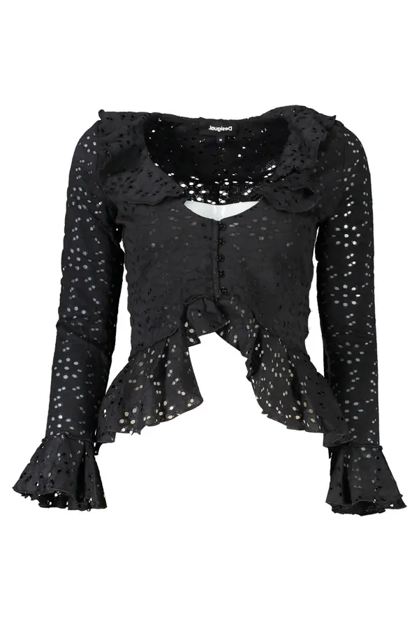 DESIGUAL Desigual čipkasta bluza dugih rukava