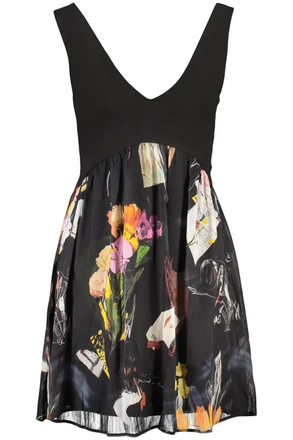 DESIGUAL Desigual crna mini haljina