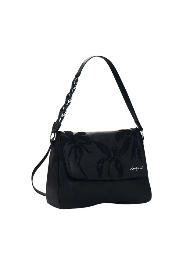 DESIGUAL Desigual crna torbica s palmama