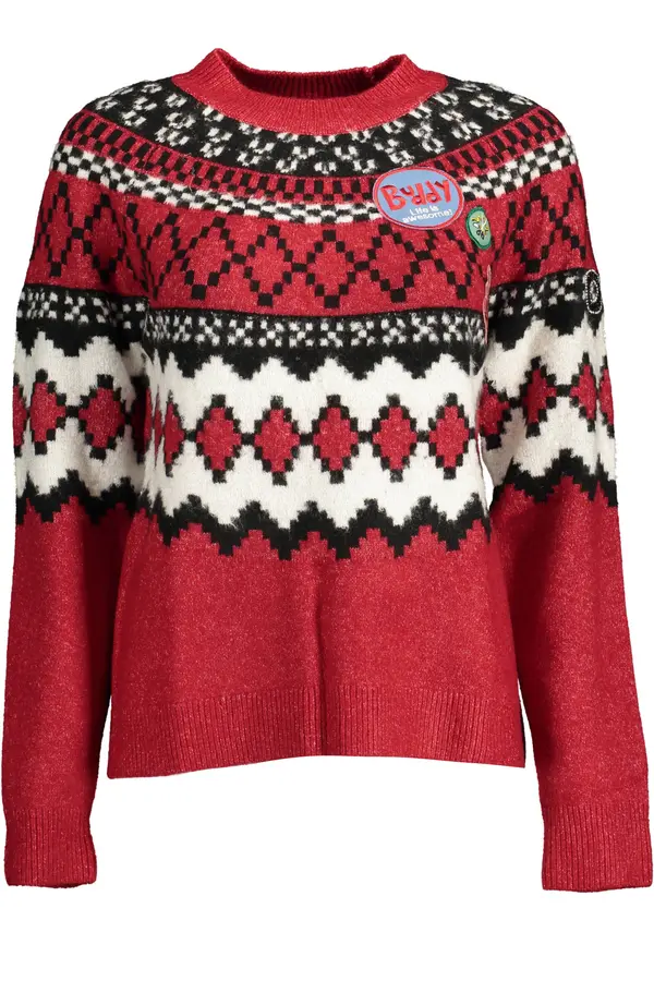 DESIGUAL Desigual crveni božićni džemper